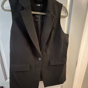 Elegant Black Women's Blazer Vest